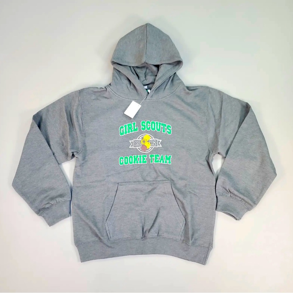 Girl Scout Gray Cookie Team Hoodie w/Pocket YOUTH XL new original package